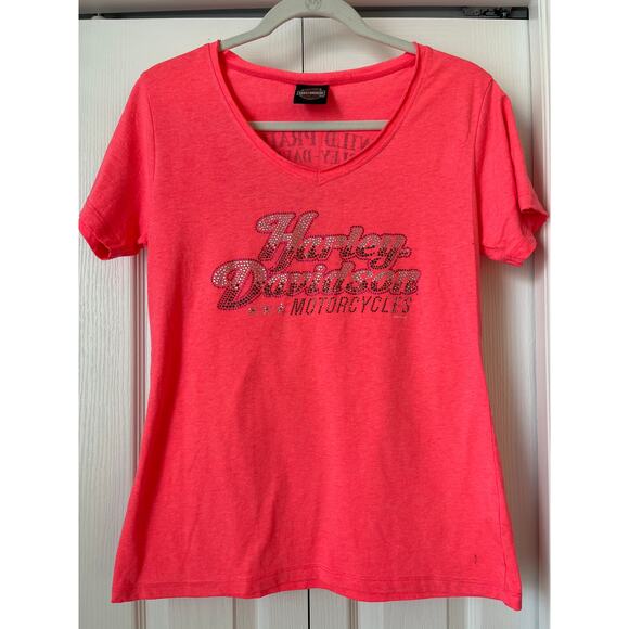 Harley Davidson Tops - HARLEY DAVIDSON Wild Prairie Rhinestone Fitted T Shirt